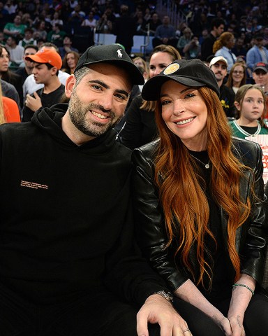 Lindsay Lohan with husband Bader Shammas
Celebrities attend Boston Celtics v New York Knicks game, New York, USA - 05 Nov 2022