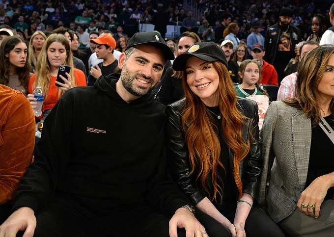 Lindsay Lohan & Bader Shammas At A Basketball Game