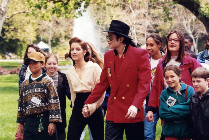 Lisa Marie Presley & Michael Jackson walking