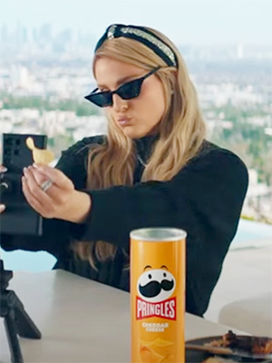 Pringles' Super Bowl LVII Commercial Sees Meghan Trainor Get Stuck –  Hollywood Life