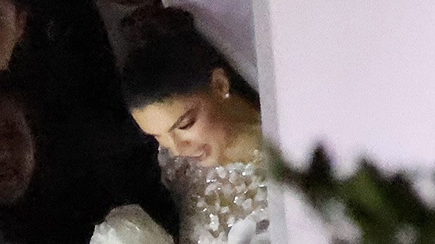 Nadia Ferreira Sparkles In Gorgeous Floral Appliqué Wedding Gown In 1st Marc Anthony Wedding Photos
