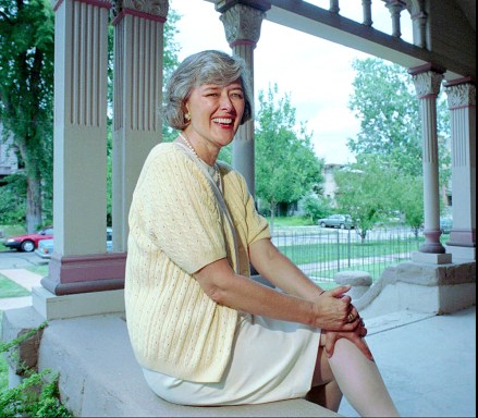 U.S. Representative Pat Schroeder, D-Colo., sits on the veranda outside her headquarters on Capitol Hill in Denver when Schroeder, a women's rights pioneer and family member in Congress, meets.  Schroeder died at the age of 82. Schroeder's former press secretary, Andrea Camp, said Schroeder suffered a recent stroke and passed away on Monday night, March 13, 2023. hospital in florida  State where she lives Obit Schroeder, Denver, United States - July 18, 1994