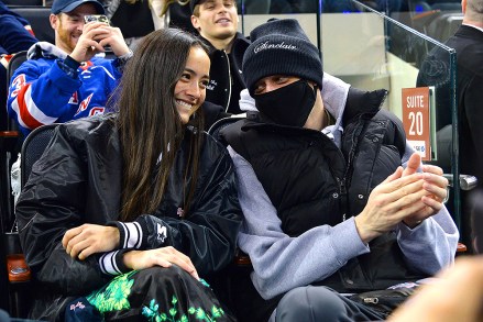 Chase Sui Wonders, Pete Davidson on a date watching the home team NY Rangers defeat the visiting Seattle Kraken 6-3 at Madison Square Garden.
Seattle Kraken v New York Rangers, NHL hockey game, Madison Square Garden, New York, USA - 10 Feb 2023