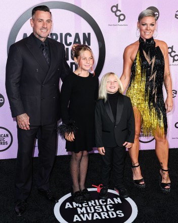 Carey Hart, Willow Hart, Jameson Hart and Pink (P!nk, Alecia Beth Moore Hart) get  astatine  the 2022 American Music Awards (50th Annual American Music Awards) held astatine  Microsoft Theater astatine  L.A. Live connected  November 20, 2022 successful  Los Angeles, California, United States.
2022 American Music Awards, Microsoft Theater astatine  l.a. Live, Los Angeles, California, United States - 20 Nov 2022