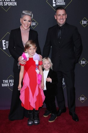 Pink, Carey Hart, Willow Sage Hart and Jameson Moon Hart
45th Annual People's Choice Awards, Arrivals, Barker Hanger, Los Angeles, USA - 10 Nov 2019