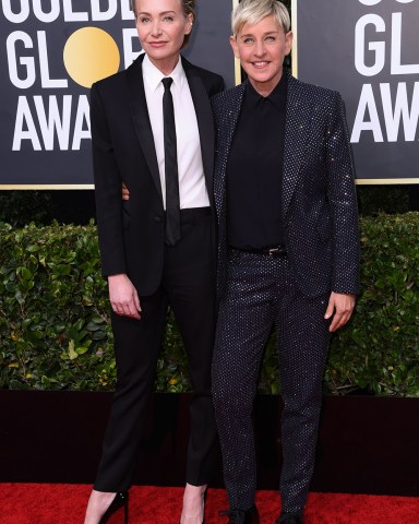 Portia de Rossi and Ellen DeGeneres
77th Annual Golden Globe Awards, Arrivals, Los Angeles, USA - 05 Jan 2020
