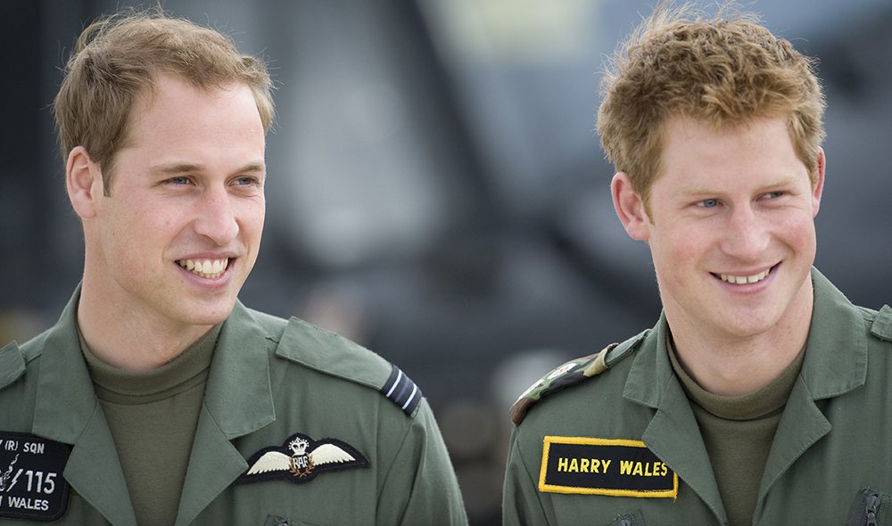 Prince William and Prince Harry Prince William and Prince Harry at RAF Shawbury where they undergo helicopter training, Shropshire, Britain - June 18, 2009 Prince William and Prince Harry are pictured at RAF Shawbury in Shropshire where they are currently undergoing military helicopter training courses.RAF Shawbury is home to the Defense Helicopter Flying School, which runs all helicopter training courses for the Royal Navy, the army and the Royal Air Force Prince William is currently William has been based in Shawbury since January 2009 and is expected to remain there until early 2010. During this time, Harry's course will keep him at base until the fall 2009. William is currently qualified to fly single engine helicopters and is training act ally on a larger twin-engine type. Harry previously trained on fixed wing aircraft and is now training on single engine Squirrel helicopters.