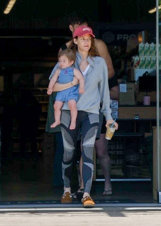 Riley Keough spends the day with her husband and their baby girl!