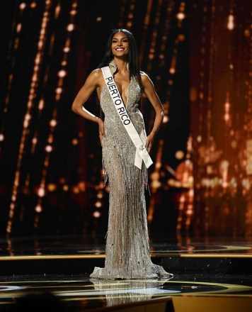 Ashley Cariño, Miss Universe Puerto Rico 2022 competes on stage in her evening gown of choice during the 71st MISS UNIVERSE® Preliminary Competition at the New Orleans Ernst N. Morial Convention Center on January 11th, 2023. Tune in to the LIVE telecast on The Roku Channel in English and Telemundo in Spanish on Saturday, January 14 at 7:00 PM CT to see who will become the next Miss Universe.