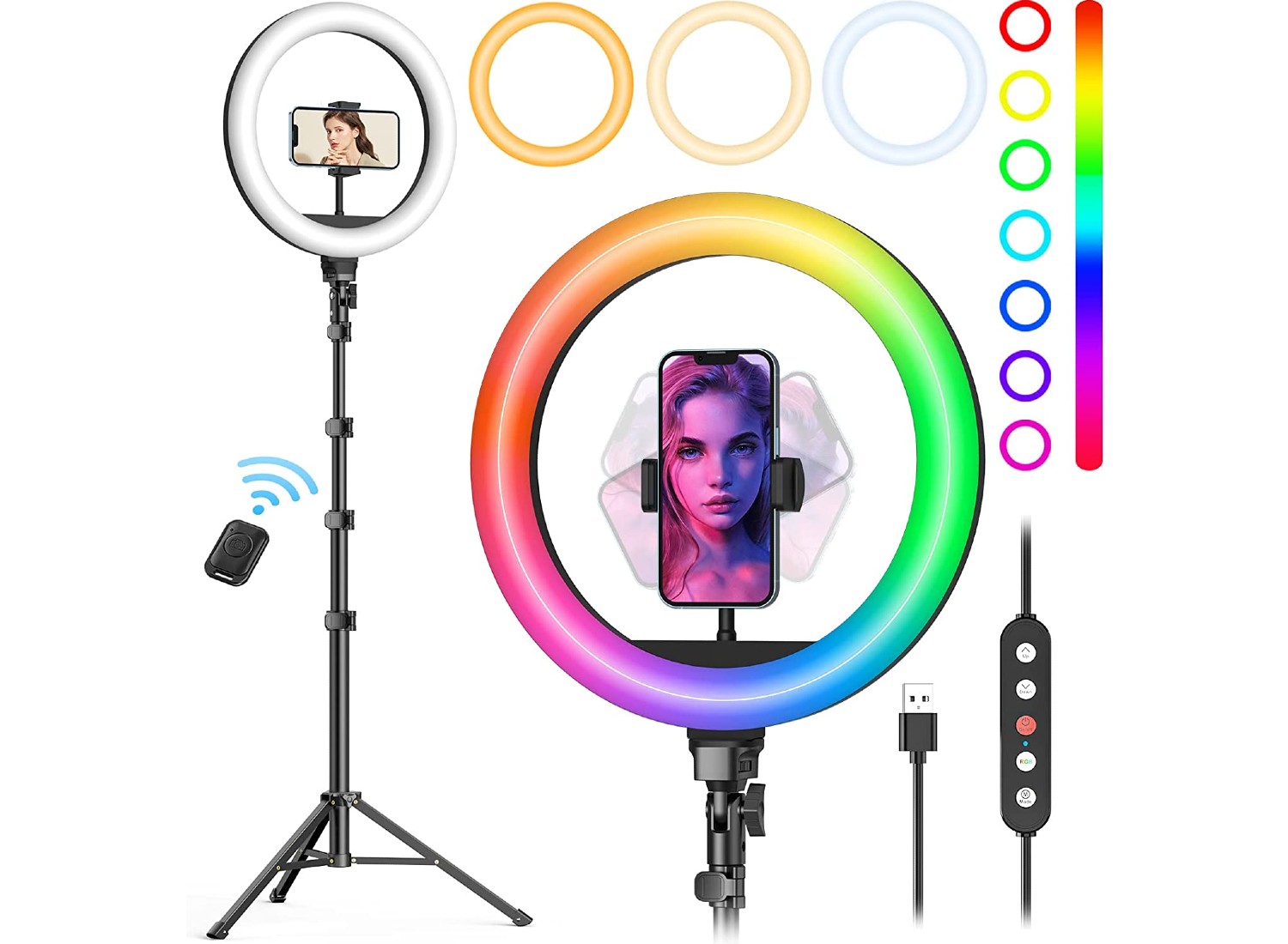 Weilisi Selfie Ring Light with Tripod Stand