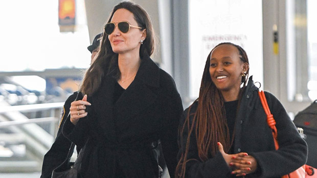 Angelina Jolie & Daughter Zahara Smile As They Head Home From NYC Girls Trip: Photos