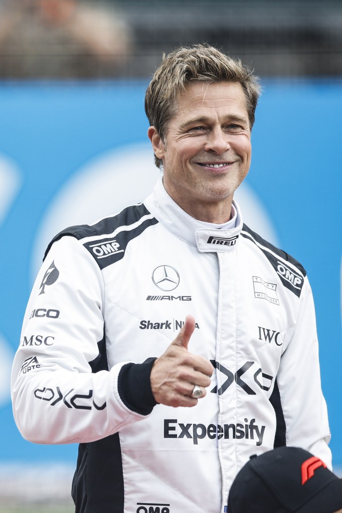 Brad Pitt at the British Grand Prix 2023