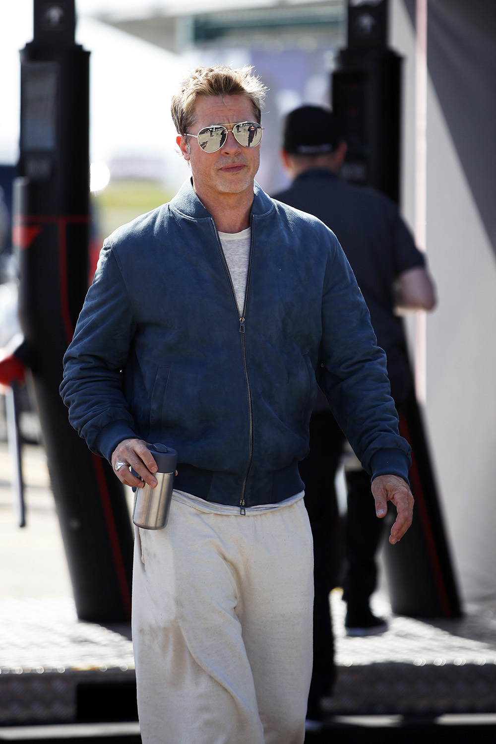 Brad Pitt Spotted At Silverstone As Filming For His New F1 Movie Begins at Silverstone Circuit on 06/07/2023, in Silverstone, Great Britain. 
Photo by Jake Grant/Motorsport Images. 
* Editorial use only to German and UK newspapers and non-motor racing or automotive publications or digital platforms. *
Pictured: Brad Pitt
Ref: SPL8700991 060723 NON-EXCLUSIVE
Picture by: Motorsport Images / SplashNews.com
Splash News and Pictures
USA: 310-525-5808
UK: 020 8126 1009
eamteam@shutterstock.com
Germany Rights, United Kingdom Rights, United States of America Rights