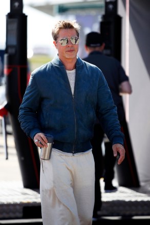 Brad Pitt Spotted At Silverstone As Filming For His New F1 Movie Begins at Silverstone Circuit on 06/07/2023, in Silverstone, Great Britain. Photo by Jake Grant/Motorsport Images. * Editorial use only to German and UK newspapers and non-motor racing or automotive publications or digital platforms. *Pictured: Brad PittRef: SPL8700991 060723 NON-EXCLUSIVEPicture by: Motorsport Images / SplashNews.comSplash News and PicturesUSA: 310-525-5808UK: 020 8126 1009eamteam@shutterstock.comGermany Rights, United Kingdom Rights, United States of America Rights