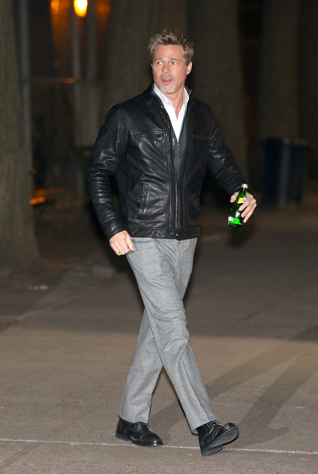 Brad Pitt Wears Velour Tracksuit Filming Movie In NYC: Photo