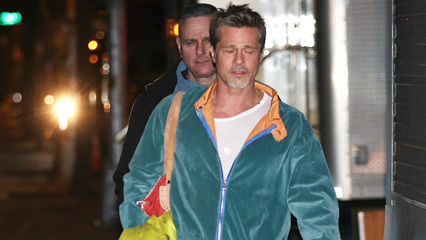 Brad Pitt, 59, Pulls Off Rocking A Velour Tracksuit While Out & About In NYC: Photo