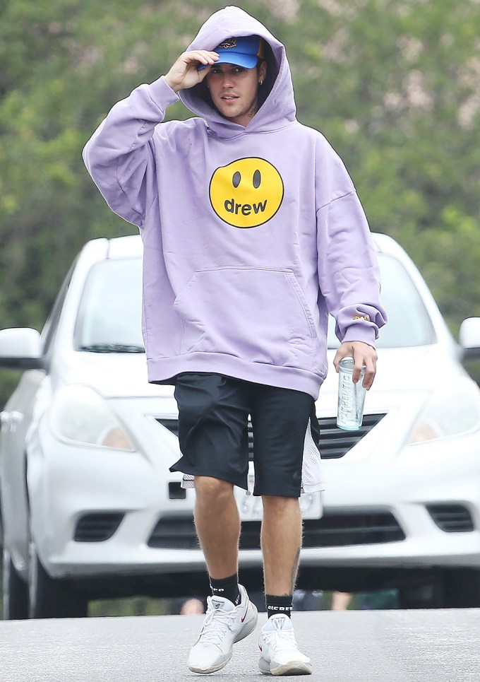 Justin Bieber Hiking in Hollywood