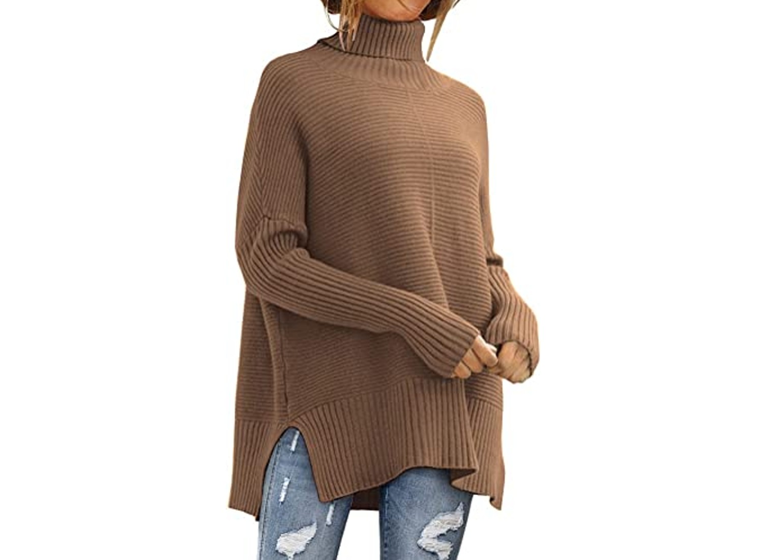 Oversized Knitted Turtleneck Sweater