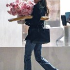 *EXCLUSIVE* Love is in the air for Ines De Ramon who was seen leaving her office with a bouquet of flowers!