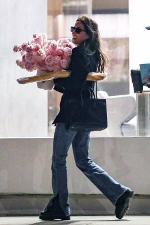 Los Angeles, CA  - *EXCLUSIVE*  - Brad Pitt's girlfriend Ines De Ramon receives flowers at her work office and looks happy as she heads out from work carrying the bouquet on Valentines day!Pictured: Ines De Ramon brad pittBACKGRID USA 14 FEBRUARY 2023 BYLINE MUST READ: BACKGRIDUSA: +1 310 798 9111 / usasales@backgrid.comUK: +44 208 344 2007 / uksales@backgrid.com*UK Clients - Pictures Containing ChildrenPlease Pixelate Face Prior To Publication*
