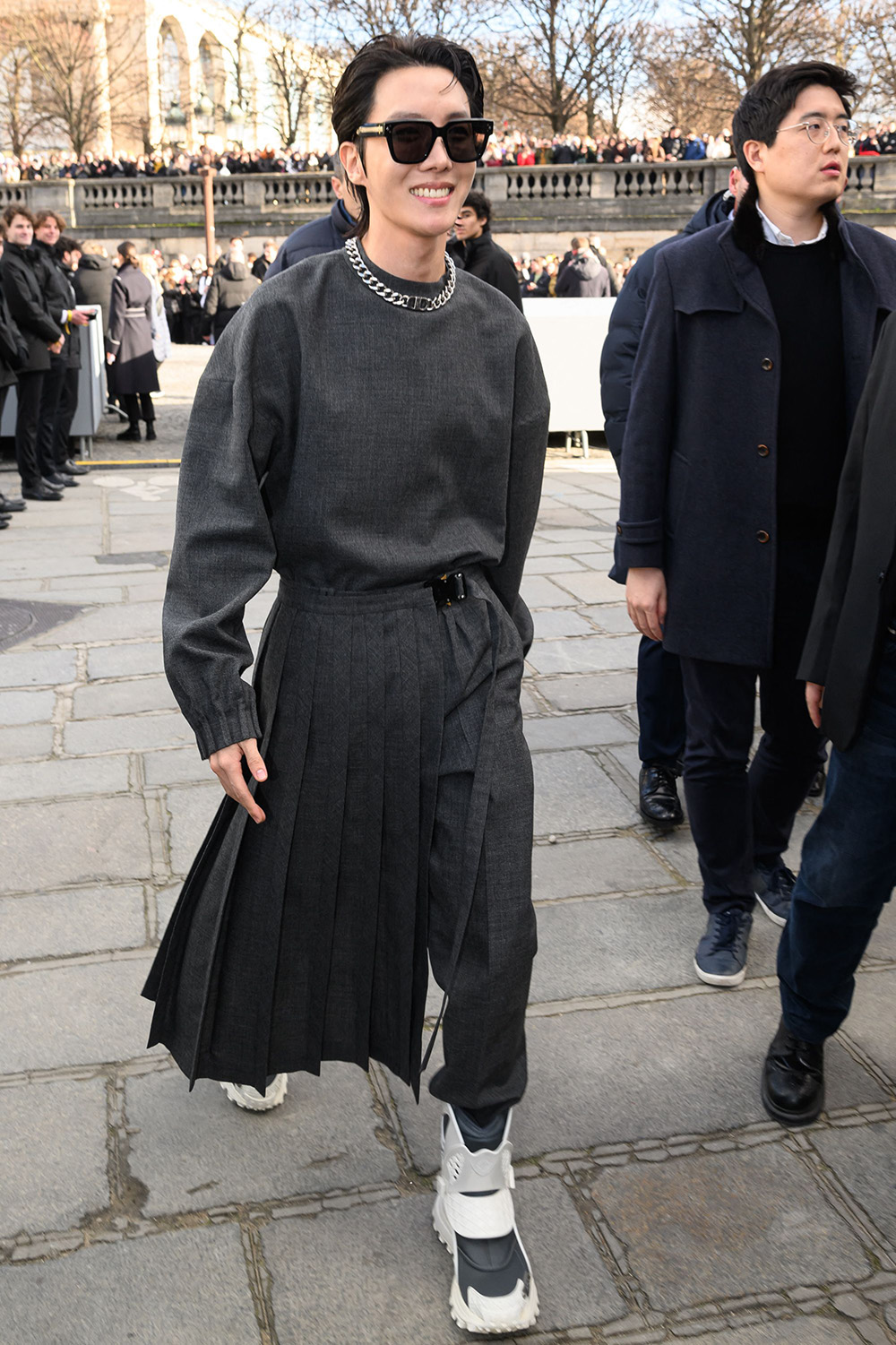 JHOPE at the Louis Vuitton Men's Fall-Winter 2023 Fashion Show in Paris