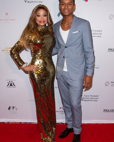 LOS ANGELES, CALIFORNIA - SEPTEMBER 14: La Toya Jackson (L) and Jaafar Jackson arrive for the Face Forward International 10th Annual Gala "Highlands To The Hills" on September 14, 2019 in Los Angeles, California. (Photo by Gabriel Olsen/Getty Images)