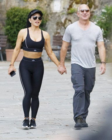 Jeff Bezos and fiancee Lauren Sanchez take an evening walk in Portofino, Italy.

Pictured: Lauren Sanchez,Jeff Bezos
Ref: SPL8061852 130623 NON-EXCLUSIVE
Picture by: SplashNews.com

Splash News and Pictures
USA: 310-525-5808
UK: 020 8126 1009
eamteam@shutterstock.com

World Rights, No Italy Rights