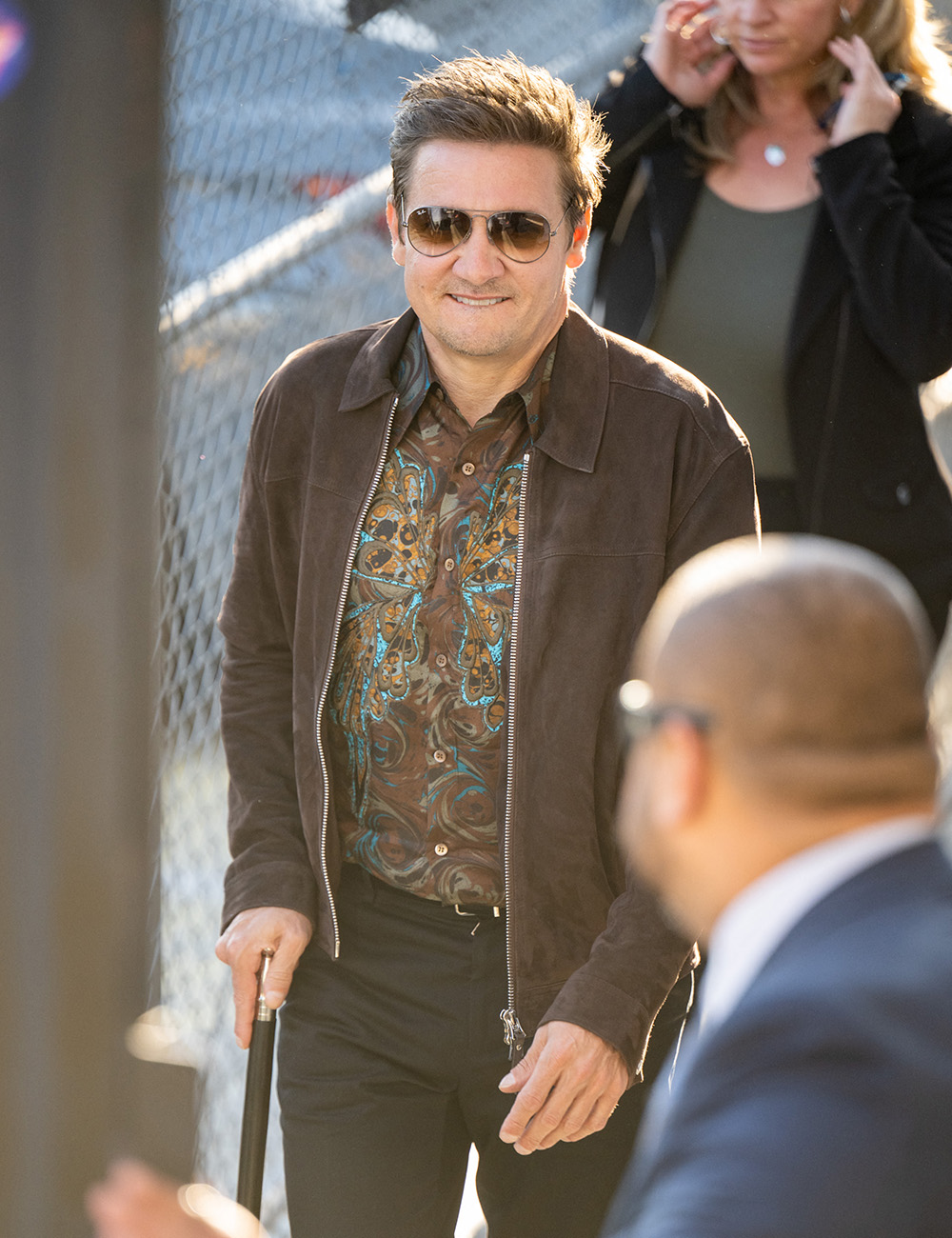 Jeremy Renner at “Kimmel”