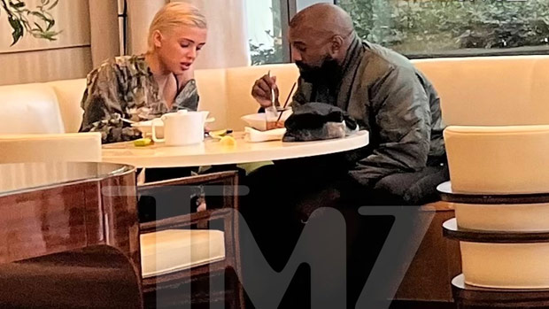 Kanye West Eats With Mystery Woman As He’s Photographed For 1st Time In Weeks