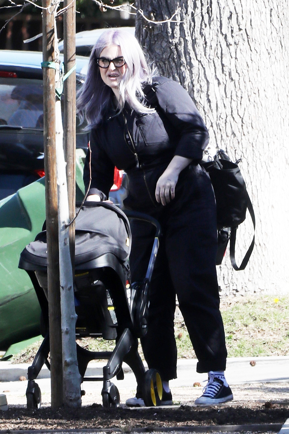 *EXCLUSIVE* Kelly Osbourne gets help with her new baby after a baby & me support meeting