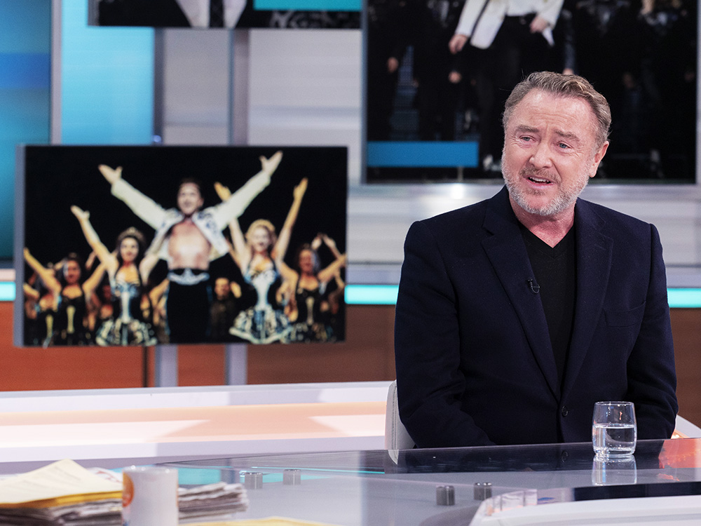 Editorial use only
Mandatory Credit: Photo by Ken McKay/ITV/Shutterstock (12851714x)
Michael Flatley
'Good Morning Britain' TV show, London, UK - 16 Mar 2022