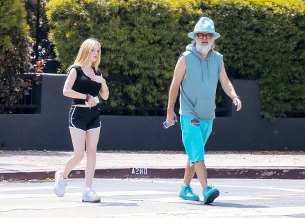 Los Feliz, CA  - *EXCLUSIVE*  - Michael Lockwood wears a colorful outfit as he walks to lunch with his daughter in Los Feliz.Pictured: Michael LockwoodBACKGRID USA 11 APRIL 2023 USA: +1 310 798 9111 / usasales@backgrid.comUK: +44 208 344 2007 / uksales@backgrid.com*UK Clients - Pictures Containing ChildrenPlease Pixelate Face Prior To Publication*