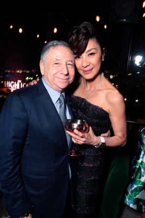 Jean Todt, Michelle Yeoh at the Warner Bros. Pictures film premiere 'Crazy Rich Asians' at TCL Chinese Theater, Los Angeles, USA - August 7, 2018