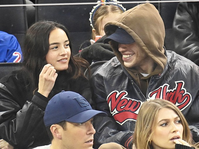 Pete Davidson & Chase Sui Wonders At A Rangers Game