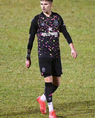 Romeo Beckham is seen making his debut for Brentford B's team against Erith & Belvedere's in Bexley whilst his proud father David Beckham watches from the sidelines and is mobbed by fans. 10 Jan 2023 Pictured: Romeo Beckham. Photo credit: MEGA TheMegaAgency.com +1 888 505 6342 (Mega Agency TagID: MEGA931646_005.jpg) [Photo via Mega Agency]