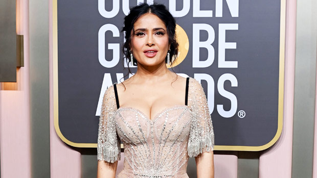 Salma wears the first ever Gucci Couture dress
