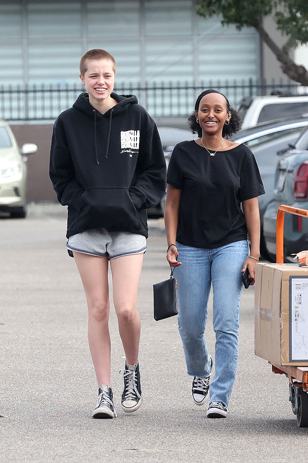Shiloh Jolie-Pitt Shows Buzz Cut While Shopping With Sister Zahara –  Hollywood Life