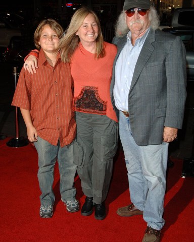 David Crosby with wife Jan and son Django
'Man of the Year' film premiere, Los Angeles, America - 04 Oct 2006
