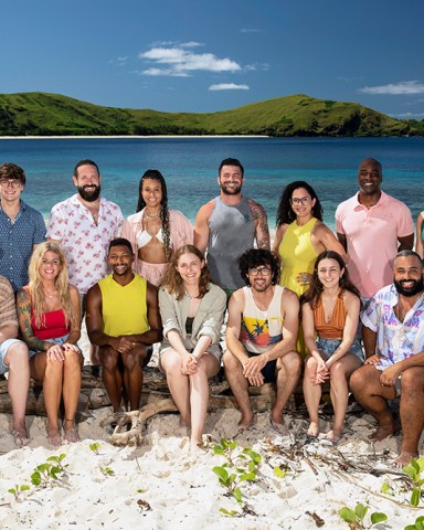 Cast from SURVIVOR Season 44. Pictured (L-R): Top Row: Lauren Harpe, Carson Garrett, Matthew Grinstead-Mayle, Claire Rafson, Danny Massa, Heidi Lagares-Greenblatt, Bruce Perreault, Sarah Wade, and Brandon Cottom. Bottom Row: Jaime Lynn Ruiz, Kane Fritzler, Carolyn Wiger, Josh Wilder, Frannie Marin, Matt Blankinship, Maddy Pomilla, Yamil “Yam Yam” Arocho, and Helen Li. Photo: Robert Voets/CBS ©2022 CBS Broadcasting, Inc. All Rights Reserved.