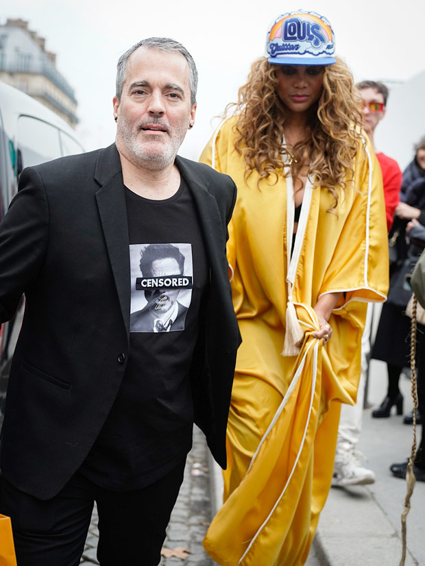 Tyra Banks and boyfriend Louis Bélanger-Martin step out in Paris as they  attend Louis Vuitton show