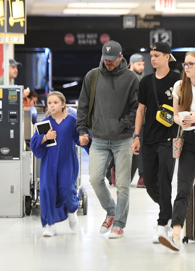 The Beckhams Fly Home