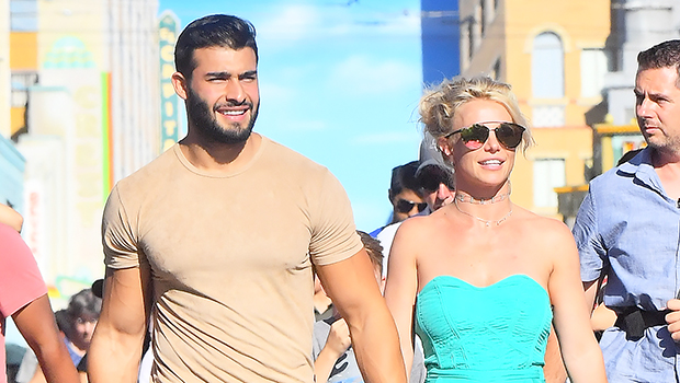 Britney Spears & Sam Asghari Wear Matching Button Downs As They Goof Around In Dressing Room