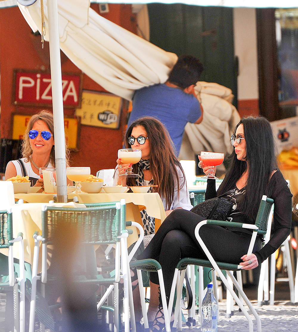 ** RESTRICTIONS: ONLY UNITED STATES, BRAZIL, CANADA ** Portofino, Italy - Portofino, Italy - Goddess of Pop, Cher enjoys a relaxing vacation with friends in Portofino, Italy. The singer and actress enjoyed a strawberry margarita with girlfriends before meeting up with others for an ice cream snack.
 

AKM-GSI 21 JUNE 2016 

To License These Photos, Please Contact :

 Maria Buda
 (917) 242-1505
 mbuda@akmgsi.com

or
  
Mark Satter
 (317) 691-9592
 msatter@akmgsi.com
 sales@akmgsi.com