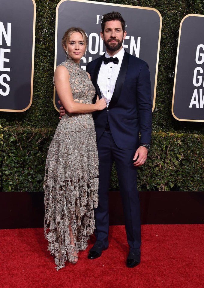 Emily Blunt & John Krasinski At The 2019 Golden Globes