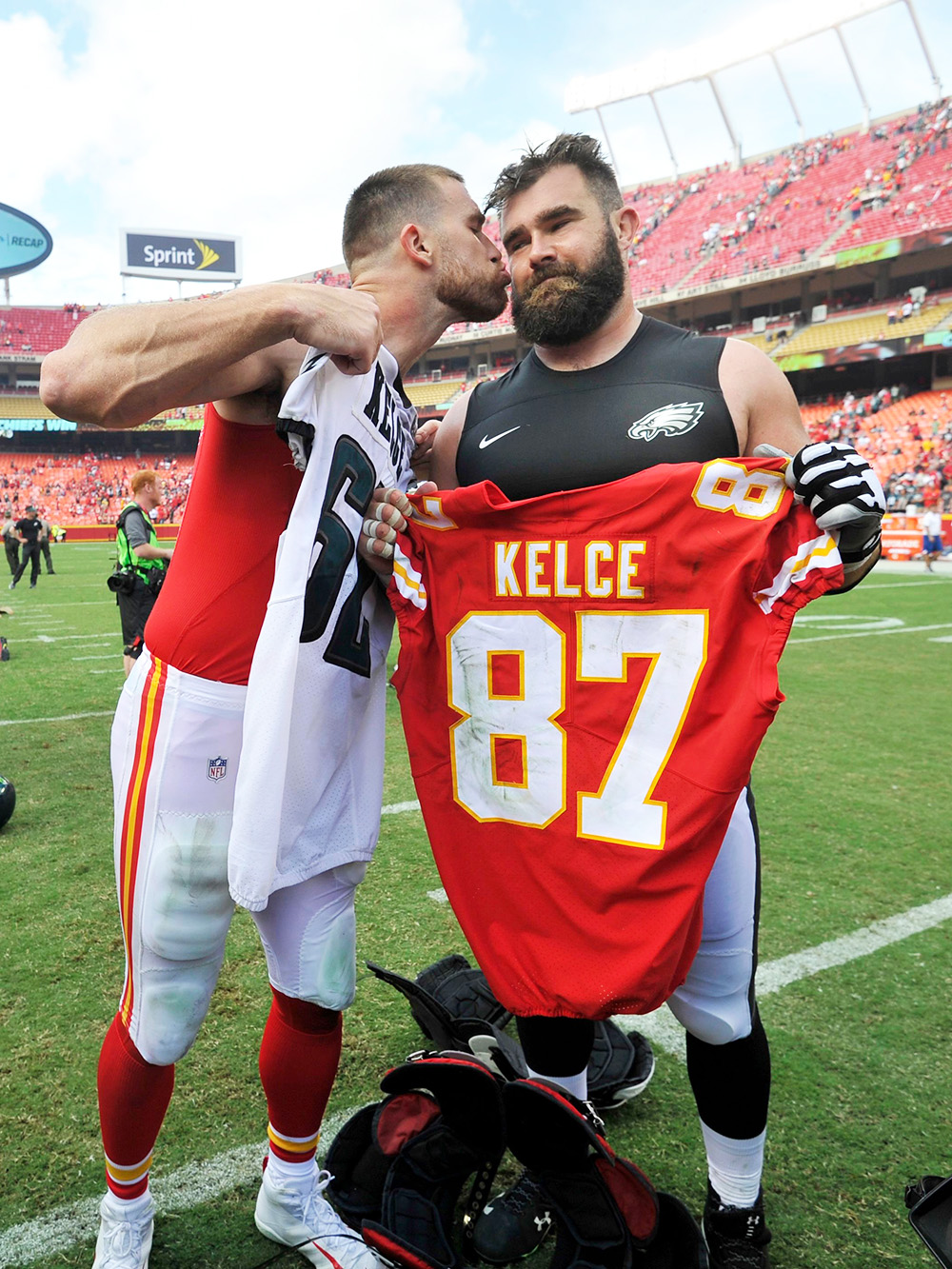 See Cute Throwback Photos of Travis and Jason Kelce That Show Their  Football Roots