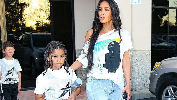 Kim Kardashian & Son, Saint, 7, Leave His Basketball Game In LA: Photos