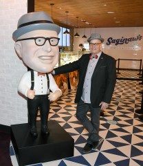 LAS VEGAS, NEVADA - OCTOBER 27:  Paul Saginaw poses at the entrance to Saginaw's 24/7 Delicatessen as he gets ready for the grand opening of Circa Resort & Casino on October 27, 2020 in Las Vegas, Nevada.  (Photo by Ethan Miller/Getty Images for Circa Resort & Casino)