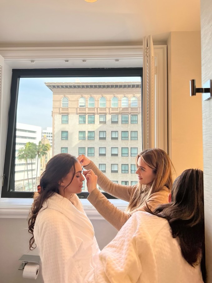 The Nader sisters get their brows done by Sania’s Brow Bar