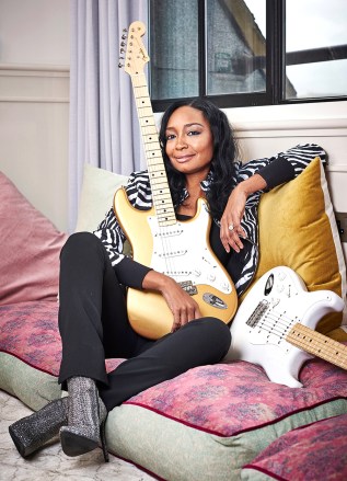 Editorial Use Only Mandatory Credit: Photo by Ollie Curtis/Future/Shutterstock (10142245l) London United Kingdom - February 8: Portrait of American musician Malina Moye on February 8 Adrian Utley portrait shoot in London, Bristol - February 20, 2018 London, United Kingdom - FEBRUARY 8: American musician Malina Moye is pictured in London on February 8, 2018.  (Photo by Ollie Curtis/Guitarist Magazine)