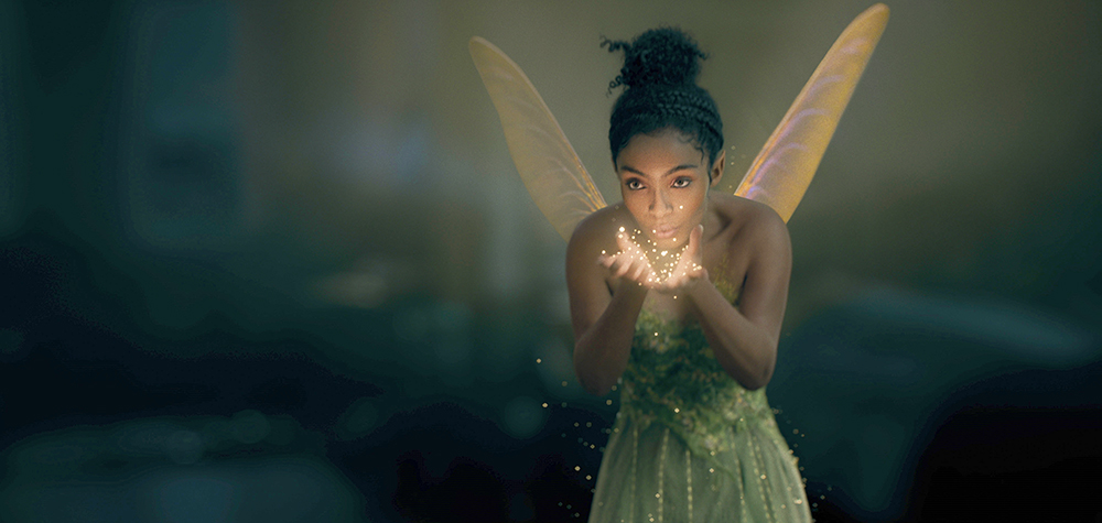 Yara Shahidi as Tinkerbell in Disney's live-action PETER PAN & WENDY, exclusively on Disney+. Photo courtesy of Disney. © 2023 Disney Enterprises, Inc. All Rights Reserved 